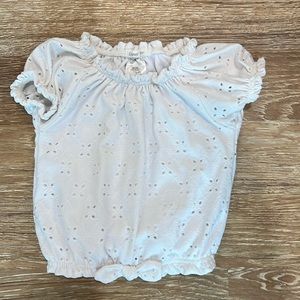 Forever Me white eyelet top girls size 5